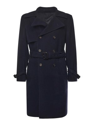 ELEVENTY: knee length coats - Double-Breasted Wool Coat