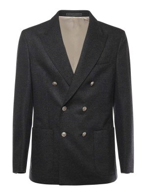 ELEVENTY: blazers - Double-Breasted Wool Jacket