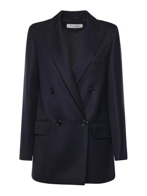 Max Mara: Blazer - Blazer - Azul