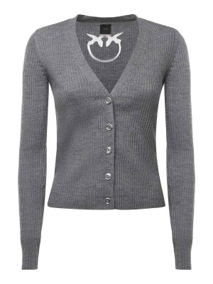 Pinko: cardigan - Cardigan A Costine Con Logo