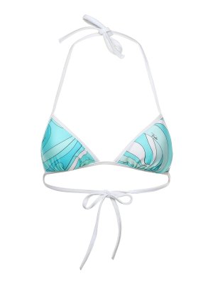 EMILIO PUCCI: bikinis - Triangle Bikini With Marble Print