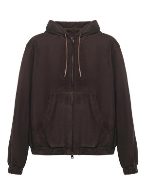 GIULIANO GALIANO: Felpe e maglie - Felpa in pelle scamosciata dell'Ohio