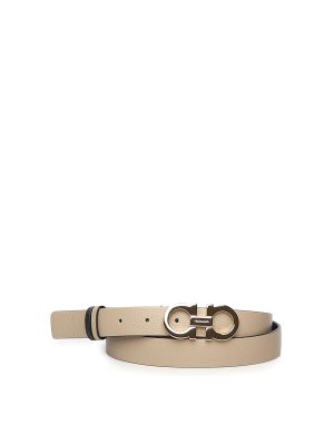 SALVATORE FERRAGAMO: belts - Reversible And Adjustable Gancini Belt