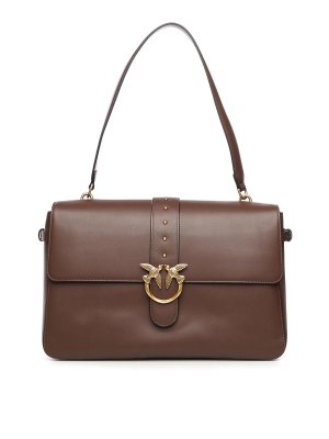 Pinko: shoulder bags - Love Bag Slouchy Maxi Leather Shoulder Bag