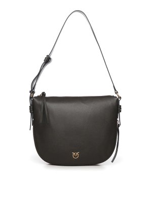 Pinko: shoulder bags - Leather Hobo Shoulder Bag