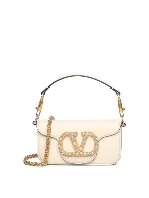 VALENTINO GARAVANI: shoulder bags - Small Shoulder Bag With Jeweled Logo