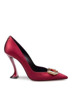 LANVIN: Escarpins - Chaussures À Talon - Rouge Brun