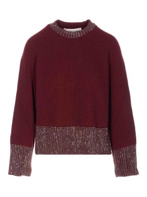 GOLDEN GOOSE: crew necks - Embroidered Rhinestones Sweater
