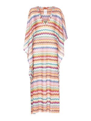 MISSONI: knee length dresses - Micro Zig Zag Motif Pixel Effect Kaftan