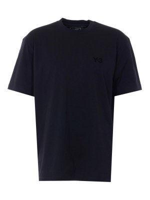 Y-3: T-shirts - T-Shirt - Noir