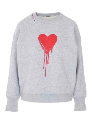 ZADIG&VOLTAIRE: Felpe e maglie - Felpa grigia Oscar con cuore che scorre