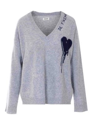 ZADIG&VOLTAIRE: maglia collo rotondo - Maglione con cuore che scorre Mikyz