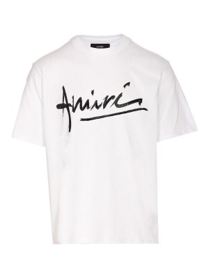 AMIRI: t-shirts - White Script T-Shirt