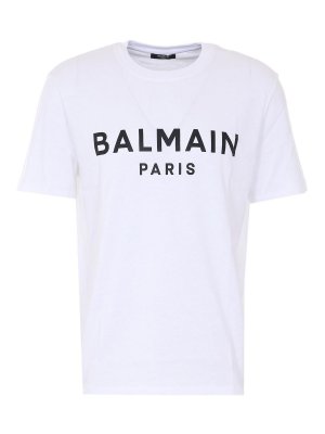 Balmain: t-shirt - T-shirt  con stampa