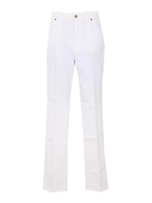 Balmain: Jeans Rectos - Vaqueros Rectos - Blanco