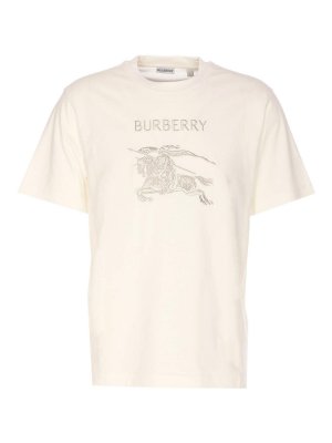 BURBERRY: t-shirts - White T-Shirt