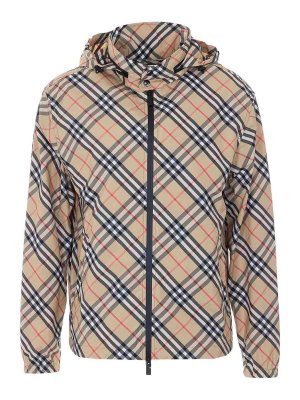 BURBERRY: casual jackets - Beige Jacket With Frontal Zip Closure