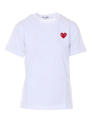 Comme des Garçons Play: t-shirt - T-shirt  bianca
