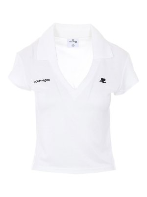 Courreges: Top e canotte - Top sportivo bianco