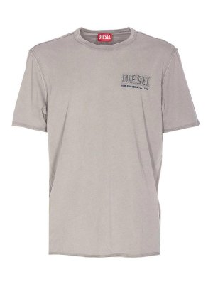 DIESEL: t-shirts - Grey T-Rawjust-V1 T-Shirt