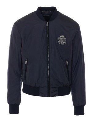 DOLCE & GABBANA: casual jackets - Black Jacket With Frontal Zip Closure