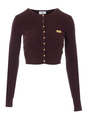 ELISABETTA FRANCHI: Suéteres con cuello pico - Suéter Cuello Redondo - Marrón