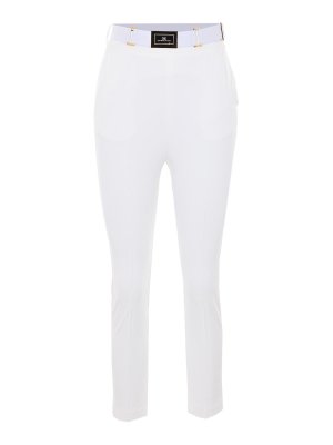 ELISABETTA FRANCHI: カジュアルトラウザー - カジュアルパンツ - 白
