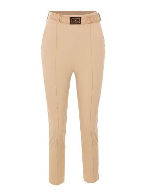 ELISABETTA FRANCHI: Pantalones casual - Pantalón Casual - Beis