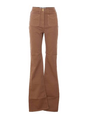 ELISABETTA FRANCHI: Pantalones casual - Pantalón Casual - Marrón