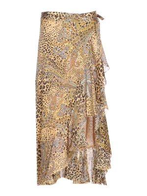 ETRO: flared jeans - Multicolor Paisley Skirt