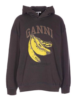 GANNI: Sweatshirts & Sweaters - Phantom Isoli Hoodie