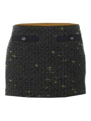 GUCCI: mini skirts - Boucle Wool Mini Skirt