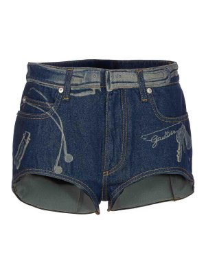 JEAN PAUL GAULTIER: トラウザーショーツ - ショートパンツ - ブルー