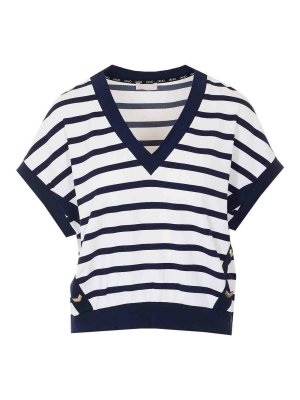 Liu Jo: t-shirt - T-shirt a righe bianche e blu