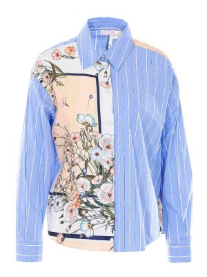 Liu Jo: shirts - Light Blue Shirt With Frontal Buttons Closure