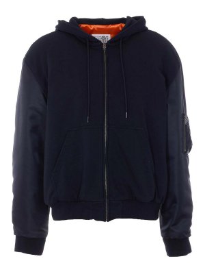 MM6 MAISON MARGIELA: Sweatshirts & Sweaters - Black Hooded Sweatshirt