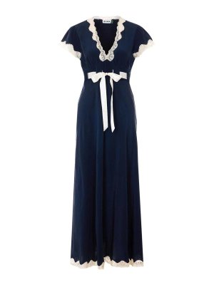 RIXO: ニーレングスドレス - 膝丈ドレス - ブルー