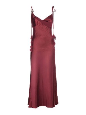 Self Portrait: Knielange Kleider - Knielanges Kleid - Rot