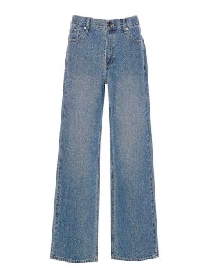 Self Portrait: Straight Leg Jeans - Straight Leg Jeans - Blau