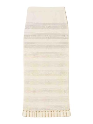 TWINSET: Faldas media pierna y semilargas - Falda Semilarga - Blanco