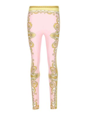 VERSACE: Leggings - Leggins - Color Carne Y Neutral