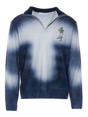 VIVIENNE WESTWOOD: crew necks - Blue Bizet Sweater