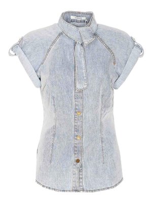 ZIMMERMANN: shirts - Denim Shirt Logo Buttons Closure
