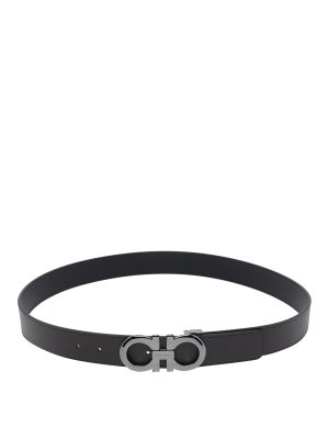FERRAGAMO: belts - Gancini Reversible Belt