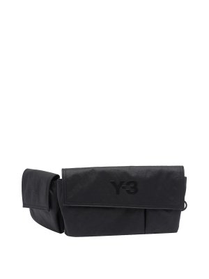 Y-3: belts - Black Belt With Magnetic Closure