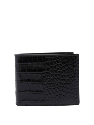 TOM FORD: wallets & purses - Classic Bifold Croco Wallet