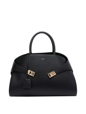 FERRAGAMO: トートバッグ - トートバッグ - 黒