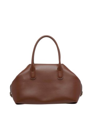THEMOIRè: shopper - Borsa a mano Tallia Trunk Drair Marrone