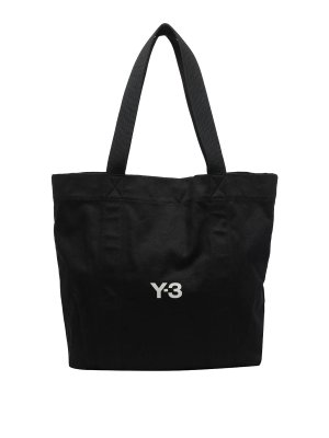 Y-3: totes bags - Black Tote Bag