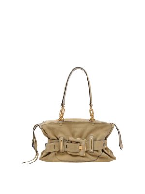 Balmain: Bolsos de hombro - Bolsa De Hombro - Beis